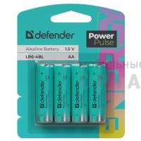 Элемент питания DEFENDER LR6 АА PowerPulse BL4  (40/240) Элемент питания DEFENDER LR6 АА PowerPulse BL4  (40/240)