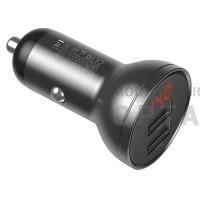 АЗУ блок питания Baseus Digital Display Dual USB 4.8A Car Charger 24W Grey