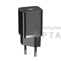 СЗУ комплект Type-c to Lightning Baseus Super Si Quick Charger 1C 20W EU Sets Black