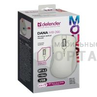 Беспроводная мышь DEFENDER Dana MB-266, 6кн, 2.4G+BT, 500мАч, 3200dpi, серый (1/36)