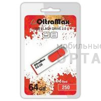 Флешка USB 64 Гб OltraMax  250  красный Флешка USB 64 Гб OltraMax  250  красный