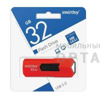 Флешка USB3.0  32 Гб  Smartbuy  Stream  красный